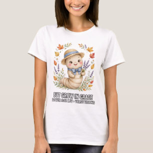 KJV Bibel-Garten Wurm Lavendel Herbstblätter T-Shirt