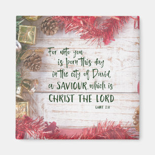 KJV Luke Bible Verse Weihnachten Magnet