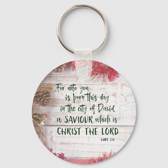 KJV Luke Bible Verse Weihnachten Schlüsselanhänger (Vorderseite)