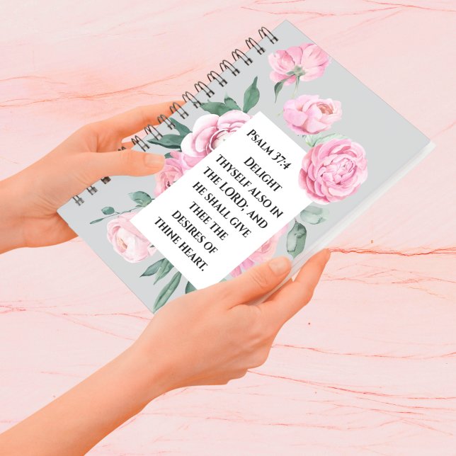 KJV Psalm Pink Peony Woman's Devotional Journal Notizblock (KJV Psalm Pink Peony Woman's Devotional Journal Notebook)