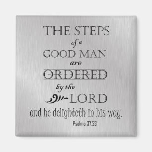 KJV Schritte eines guten Menschen Bibelverses Magnet