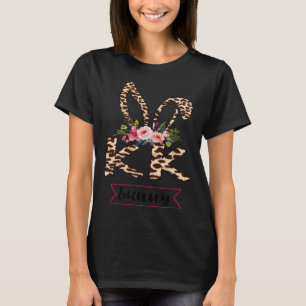 Kk Bunny Leopard Blume Niedlich Ostern T-Shirt