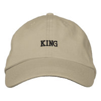 KKING bedruckter Text bestickt Schwarze Hats Caps