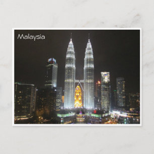 kl towers malaysia postkarte