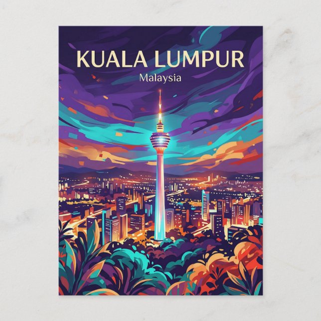 KL-Turm Malaysia Postkarte (Vorderseite)