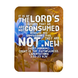 Klagelieder 3:22-23 KJV Bibelvers Magnet