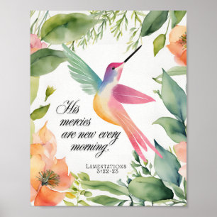 Klagelieder 3:22-23 Kolibri Christlich Poster