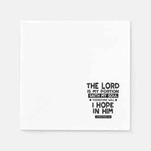 Klagelieder 3:24 Der Herr ist mein Teil Zitate Serviette