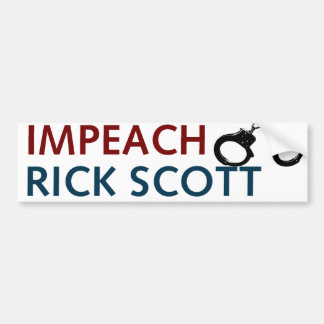 Klagen Sie Aufkleber Rick Scott an Autoaufkleber