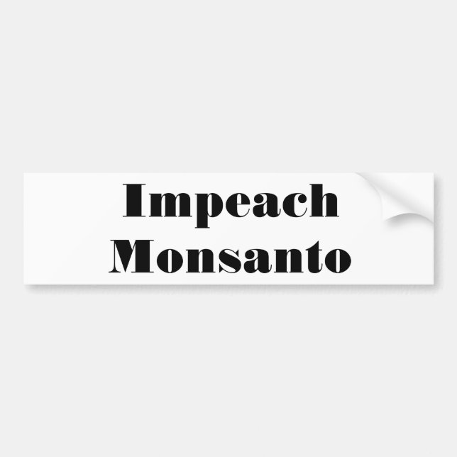 Klagen Sie Monsanto an Autoaufkleber (Vorne)