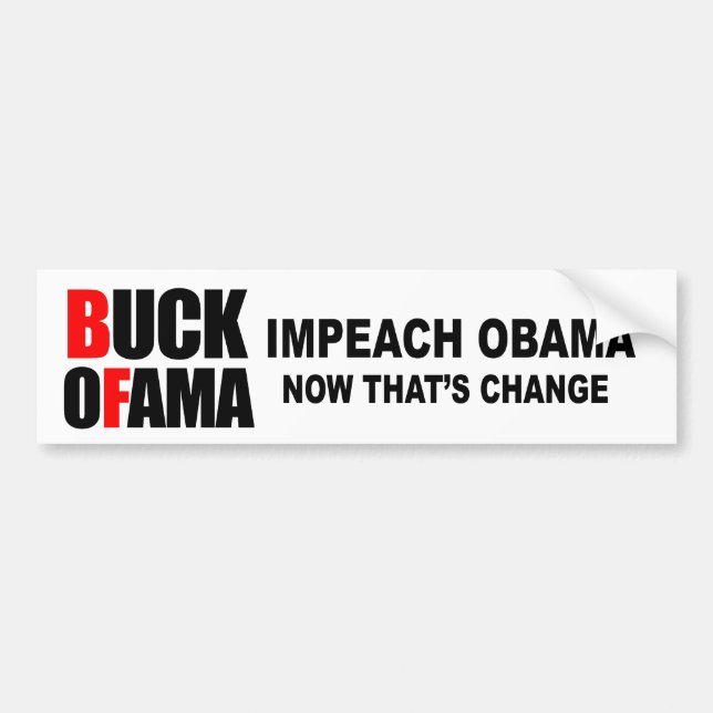 Klagen Sie Obama an - nun da Änderung ist Autoaufkleber (Vorne)