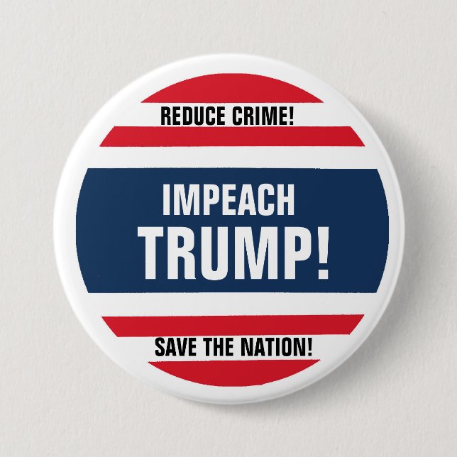Klagen Sie Trumpf an! Button (Vorderseite)
