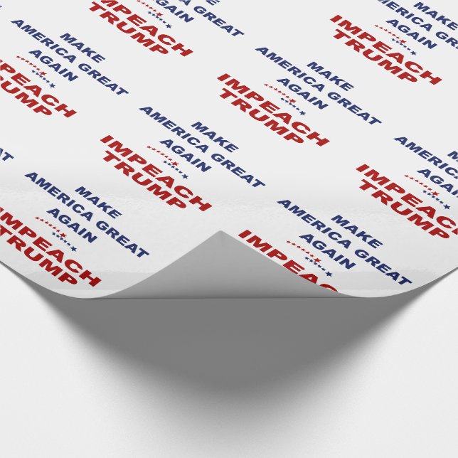 Klagen Sie Trumpf an Geschenkpapier (Ecke)