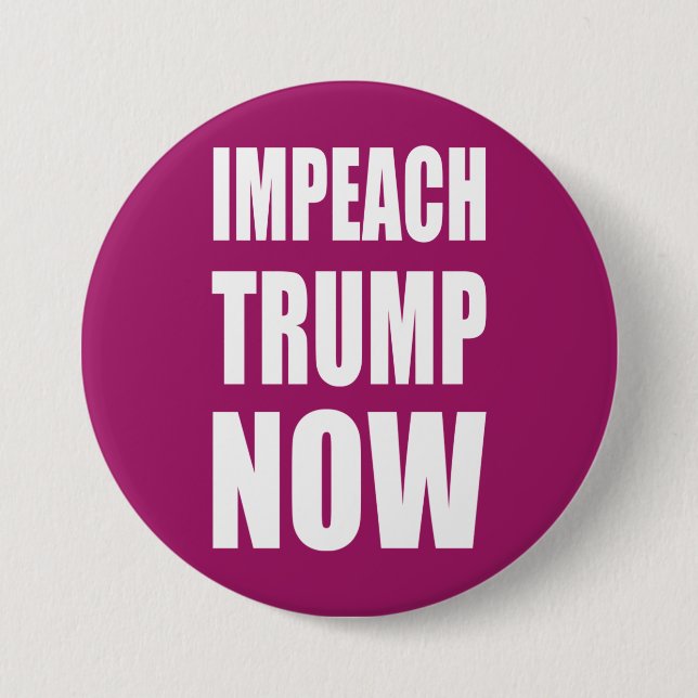 Klagen Sie Trumpf jetzt an Button (Vorderseite)