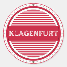 Klagenfurt City Pride Emblem – Austrian Identity Runder Aufkleber