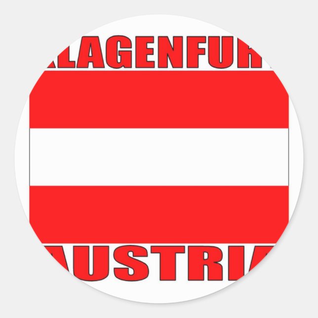Klagenfurt, Österreich Runder Aufkleber (Vorderseite)