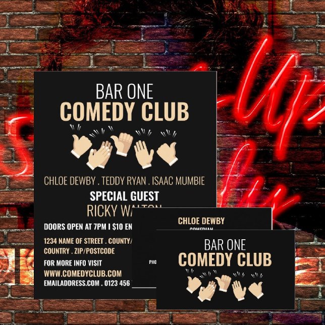 Kläger, Comedian, Comedy Club Werbung Flyer (Von Creator hochgeladen)
