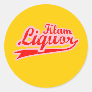 Klam Spirituosen Runder Aufkleber