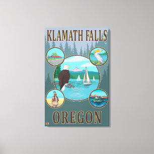Klamath-Fälle, OregonScenic Reise-Plakat Leinwanddruck