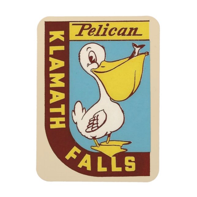 Klamath Falls, Oregon Magnet - Vintage Travel (Vertikal)