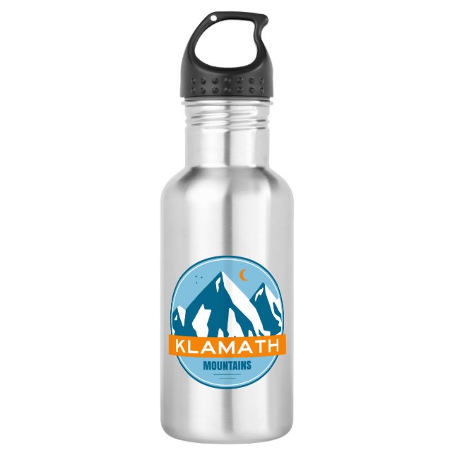 Klamath Mountains California Oregon Edelstahlflasche (Vorderseite)