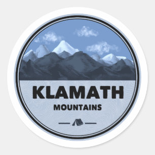 Klamath Mountains Kalifornien Oregon Camping Runder Aufkleber