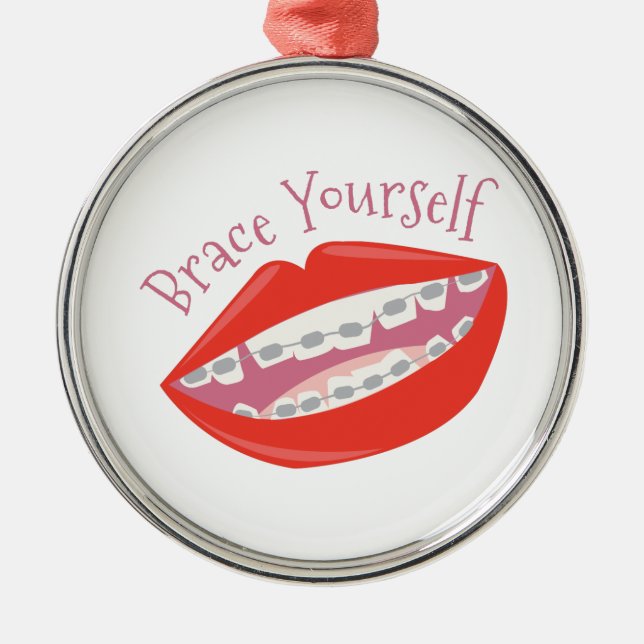 Klammer sich silbernes ornament (Vorne)