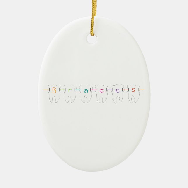 Klammer-Zähne Keramikornament (Vorne)