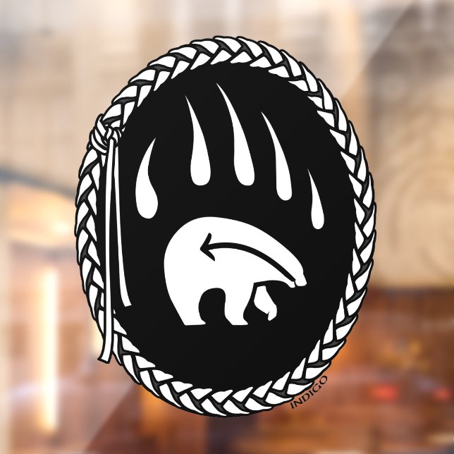 Klammern des Bärenkreises Decal Tribal Bear Art Fensteraufkleber (Blatt 2)