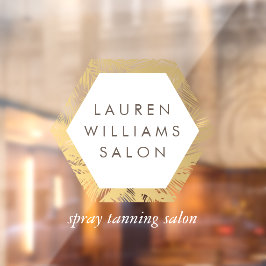 Klammern des Fensters "Golden Palms Spray Tanning  Fensteraufkleber