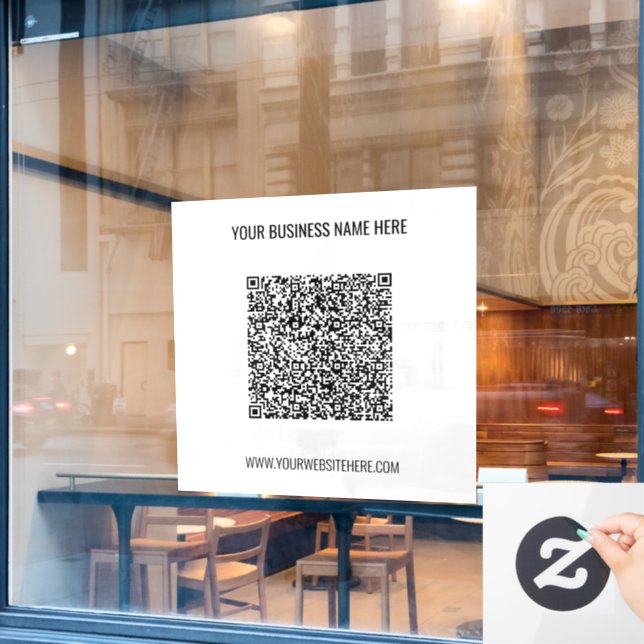Klammern des Fensters "QR-Code-Werbeaktion" Fensteraufkleber (Café-Fenster)