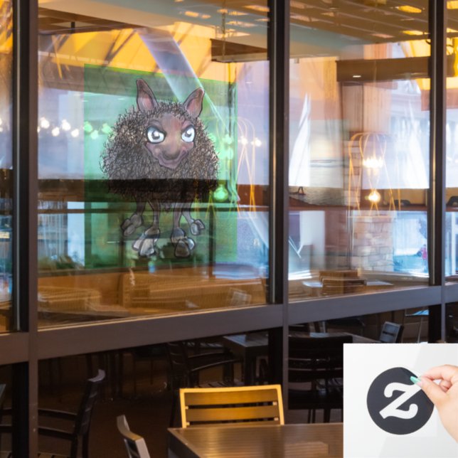 Klammern des Schwarzen Schafs Fensteraufkleber (Restaurantfenster)