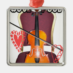 Klang der Violine Liebe Hakuna matata valentine Silbernes Ornament
