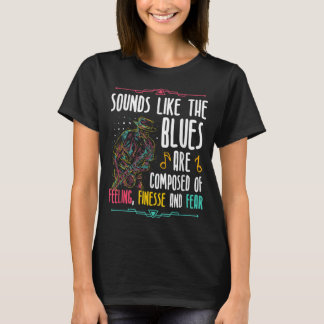 Klang wie die Blues Musician Jazz und Blues Music T-Shirt