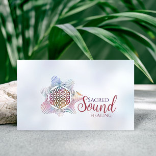 Klangerheilung Flower of Life Heilige Geometrie Visitenkarte