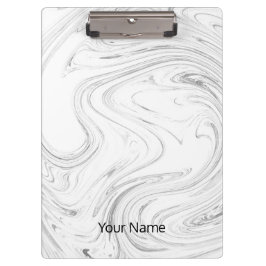 Klappe aus weißem Marmor Klemmbrett
