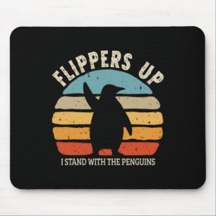 Klappen hoch, ich stehe mit den Pinguinen Retro-So Mousepad
