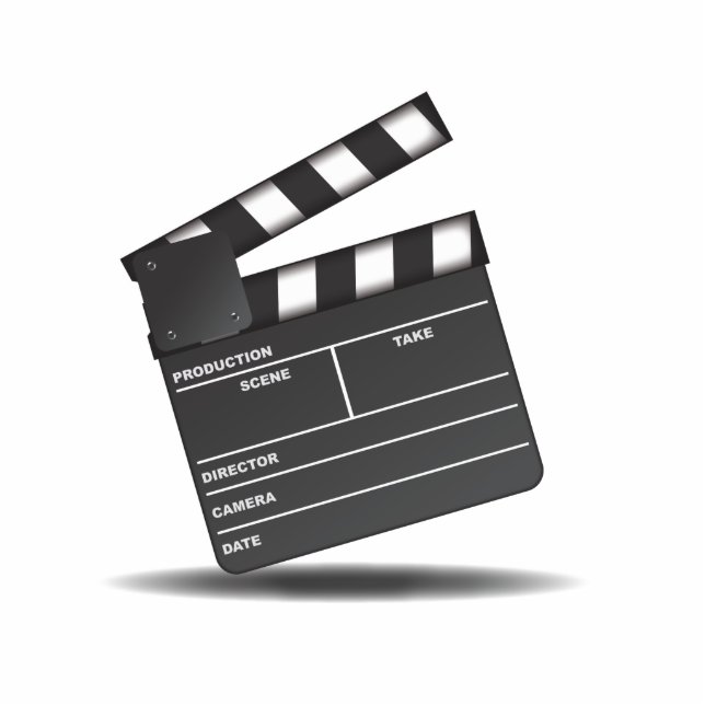 Klapperboard Freistehende Fotoskulptur (Vorne)