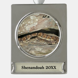 Klapperschlange im Shenandoah-Nationalpark Banner-Ornament Silber