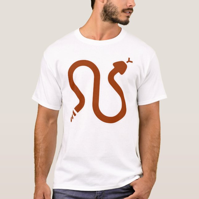 Klapperschlangen-Warnzeichen T-Shirt (Vorderseite)