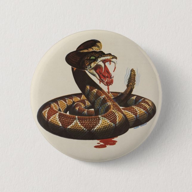 Klapperschlangenknopf Button (Vorderseite)