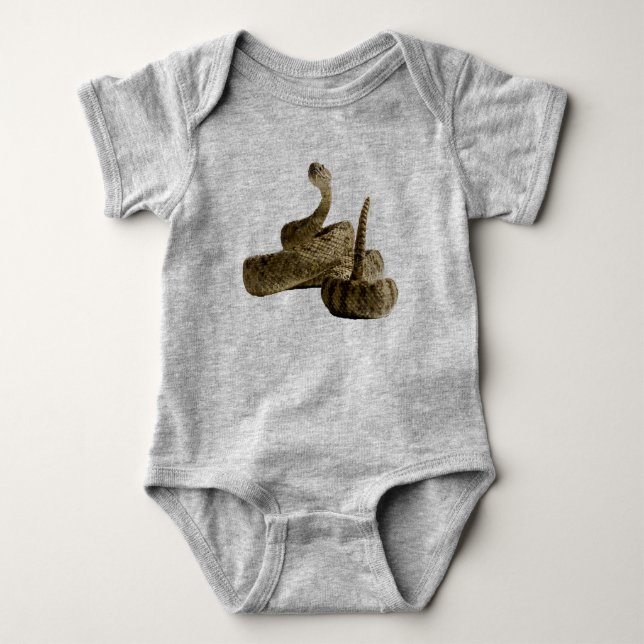 Klapperschlangenschlangen-Foto scherzt Kleidung Baby Strampler (Vorderseite)