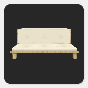 Klappsofa Quadratischer Aufkleber