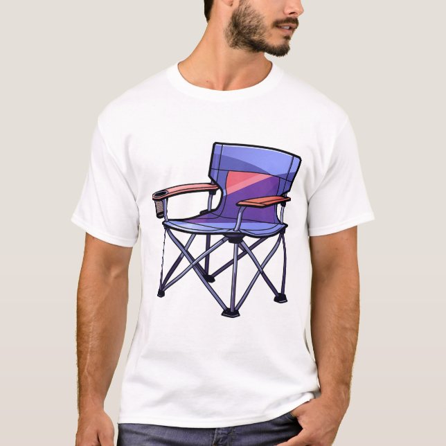 Klappstuhl für Camping Party T-Shirt (Vorderseite)