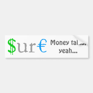 Klar Geld Autoaufkleber