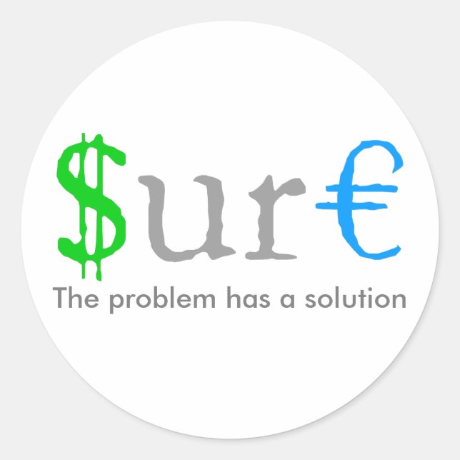 Klar Geld Runder Aufkleber (Vorderseite)