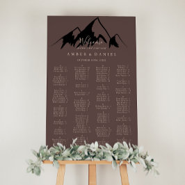 Klare Alphabetische Sitzkarte für das Gebirge Poster