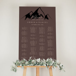 Klare Alphabetische Sitzkarte für das Gebirge Poster