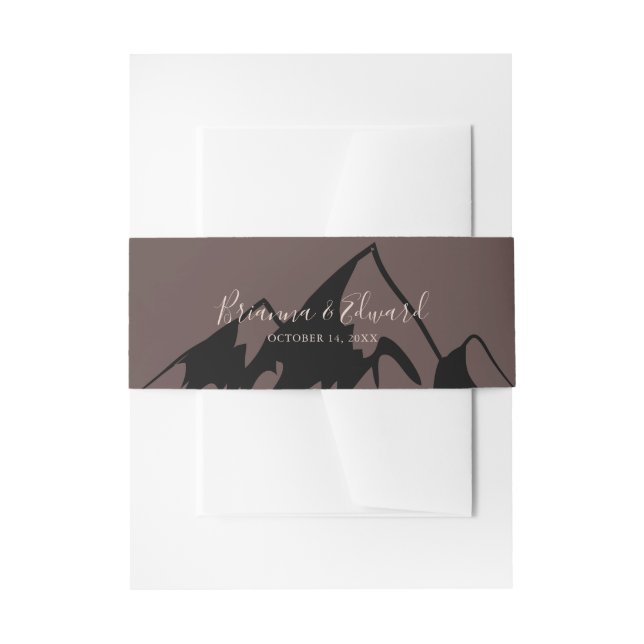 Klare Berglandhochzeit Einladungsbanderole (Vorderseite Beispiel)