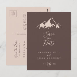 Klare Berglandschaft Save the Date Postkarte